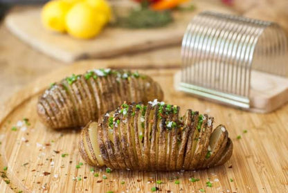 Hasselback Potato Slicing Rack Cutter Onion and Tomato Slicing Rack Vegetable Cutter Practical Kitchen for Barbecue Cooking Gift for Cook Gift for Mather