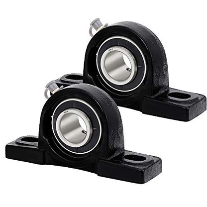 XiKe 2 Pcs UCP206-16 Pillow Block Bearings ID 1"