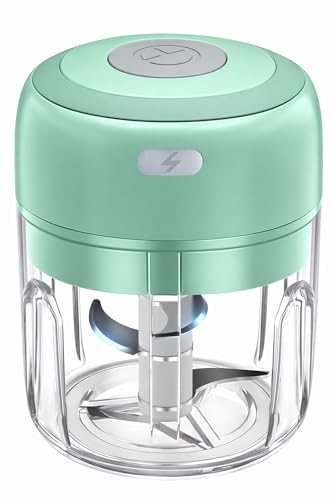 Electric Mini Vegetable Chopper, Food Chopper, Garlic Slicer Veggie, Salad, Lettuce, Onion, Chili Crusher, Tomato Dicer Chopper Cutter & Ginger Meat Mincer for Kitchen, Portable USB Chopper (250ML)