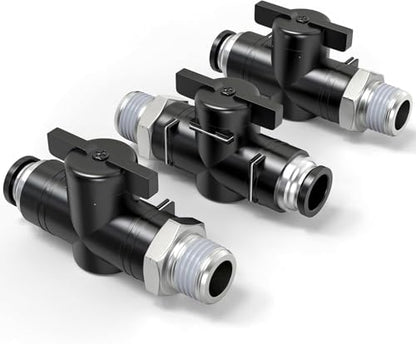 TAILONZ 1/2"ODx1/4"NPT Push-to-Connect Fitting Ball Control Valve 1Pcs - size: 1/2"OD x 1/4"NPT/1PCS