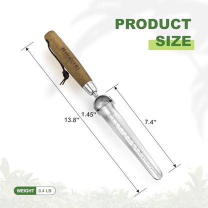 Haliaeetus Widger Seedling Tool, 6'' Depth Mark Narrow Trowel for Repotting - size: 13.8''