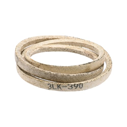 uxcell 3LK390 Cord Belt Grey, 3/8" x 39" Lawn and Garden Aramid V-Belt for Mower Deck - size: 39"