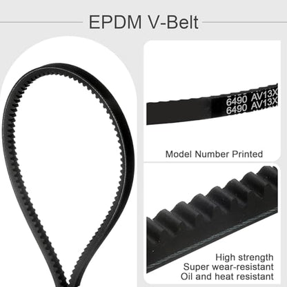 uxcell AX48 EPDM V-Belt, Raw Edge Cogged Industrial Rubber V Belt 1/2" Width x 48" Inside Circumference - size: AX48
