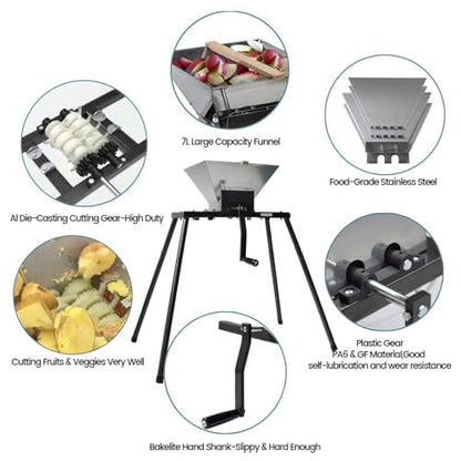 SQUEEZE master XL Fruit Apple Cider Wine Classic Press- 7.9 Gallon with Fruit Apple Wine Classic Crusher With Stand