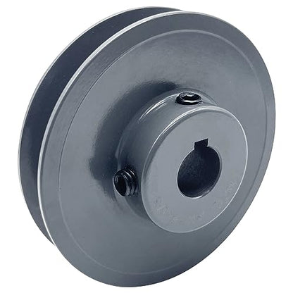 AK34-5/8 v Belt Pulley, AK3458, 3.45 inch OD, 5/8 inch Bore, Cast Iron Material, AK Single Groove Motor Pulley for "4L" or "A" or "3L" V-Belts - size: 3.45 inch OD, 5/8 inch Bore, style: 1 Groove