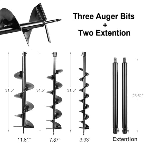 85cc Auger Post Hole Digger Gas Powered Earth Digger 2-Stroke Petrol - size: 85cc+3 auger(4"8"12")+2 Ext(24"24")