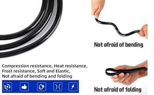 Backpack Sprayer PVC Thickened Alternative Hose,Garden Water Pump Outlet Hose,Including Fixing Nuts and Clamps, Detachable and Replaceable
