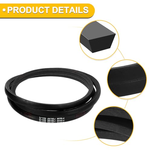 uxcell C103 Drive V-Belt 2616mm Inner Girth 22mm Width 14mm Height Rubber for Power Transmission - size: C103