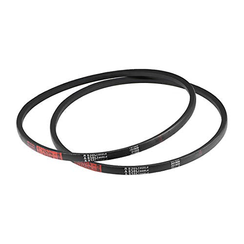uxcell A838 V-Belts 838mm Inner Girth 13mm Top Width 8mm Thickness A-Section Rubber Drive Transmission Belt 2pcs - size: 33"