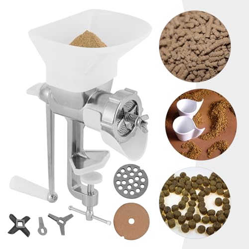 Feed Pellet Machine, Manual Pet Food Maker, 1.5mm Pellet Size, Silver - size: 1.5mm