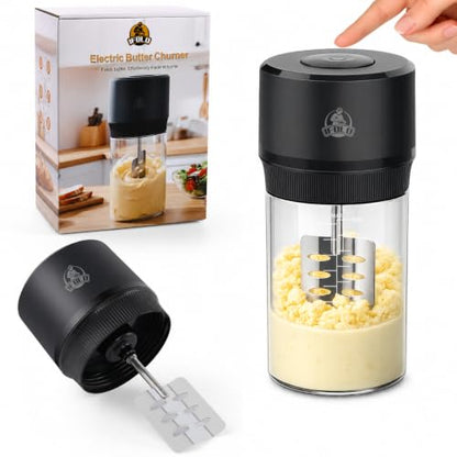 IFOLO One-Touch Electric Butter Churner with Borosilicate Jar - color: Clear