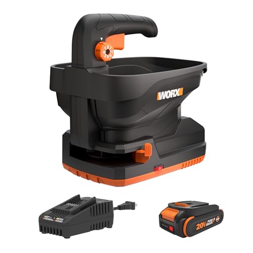 WORX Cordless Broadcast Spreader, 20V Seed Spreader, WG869 - style: Battery & Charger Included