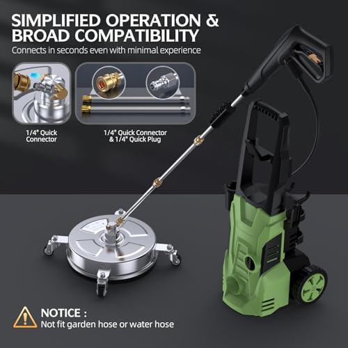 14" Pressure Washer Surface Cleaner 4500 PSI with 304 Stainless Steel