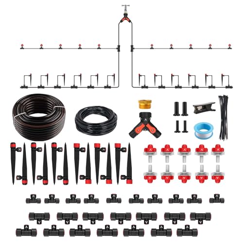 Anleolife 100FT Drip Irrigation Kit, All-in-One Quick-Connect System - style: 100FT Complete Kit