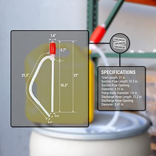 TERA PUMP Heavy Duty Manual Hand-Operated Siphon Pump - style: 1.8 Gal / Min