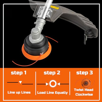 PROYAMA 25.4CC Gas Weed Wacker Eater, 2 - Cycle Powerful Brush Cutter