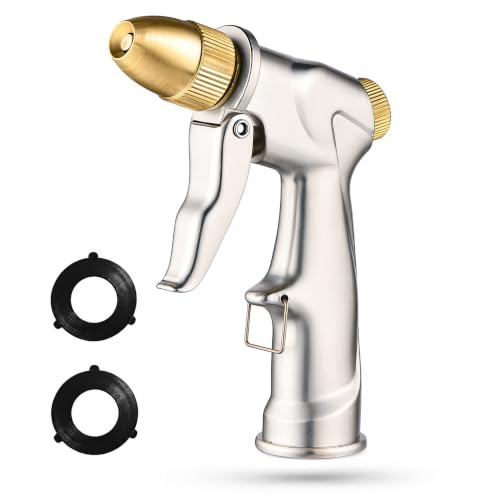 Metal Garden Hose Nozzle 4 Modes Leak Proof High Pressure Lawn Car