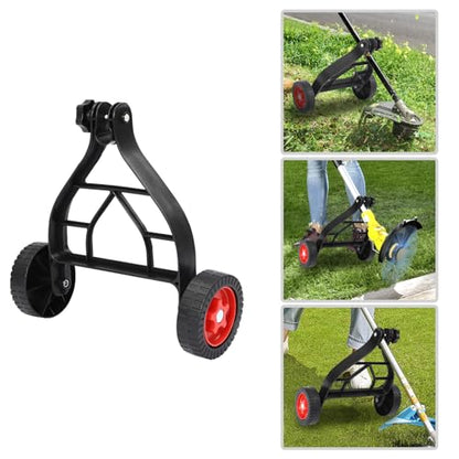 String Trimmer Wheel Attachment, 26mm-28mm Applicable Outer Diameter, Support Wheels Portable Lawn Mower Auxiliary Wheels, Wheel Mower Attachment for Cordless Weed Wacker Walk Behind Brush Cutter