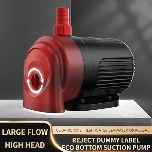 ABS Low Suction Submersible Pump 800L/H 1M Head, Multi-use Circulation Drain Pump for Aquarium Pond Fountain Irrigation