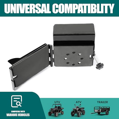 HECASA Universal Saw Press Bracket w/Hinge Compatible with ATV UTV Trailers Chainsaw Bracket Heavy Duty Steel Powder Coated Black Adjustable