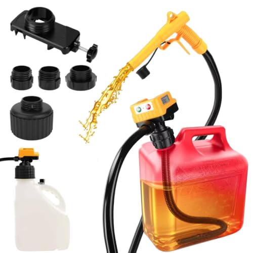 4.5 GPM Cordless Fuel Transfer Pump with 51" PVC hose (Bare tool) - color: yellow+black