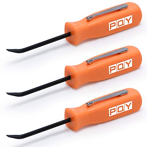 Mini Pocket Pry Bar with Pocket Clip 4.5" Length 3pcs (Orange) - color: orange