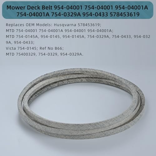 Holdly 754-04001 Deck Belt 5/8 x 69, Mower Belt for MTD Cub Cadet Troy-Bilt 954-04001 754-04001 954-04001A 754-04001A 754-0329A 754-0433 954-0329A 954-0433, Husqvarna 578453619 - size: 754-04001