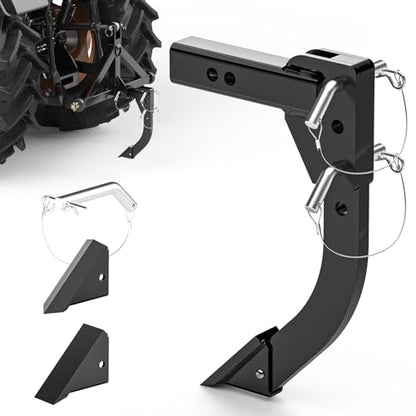 Hitch Mounted Ripper for 2" Receivers 3 Point Trencher for CAT 0&1 Tractors | Hitch Lawn Trencher, Middle Buster Plow Compatible with ATV UTV Plough Blade in Garden Bury Pipes Lawn Digging Subsoil Black
