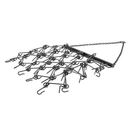 ECOTRIC Drag Chain Harrow 4'W x 4'L Compatible with UTV Lawn Garden Tractor