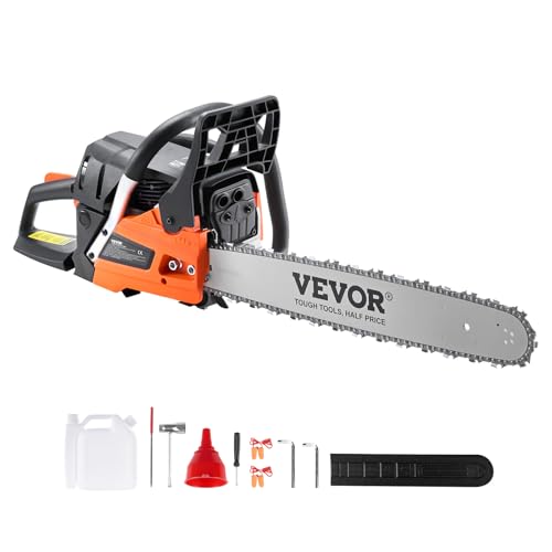 VEVOR Gas Chainsaw 58CC 2-Cycle 20 Inch 3.22HP Gasoline Powered Chainsaw - size: 58CC-20inch
