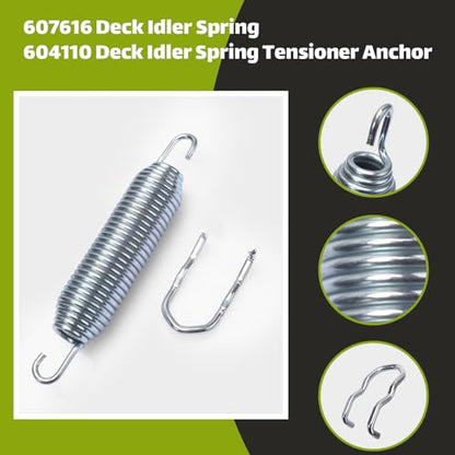 607616 Deck Idler Tension Spring & 604110 Anchor Replacement for Hustler - style: 1PC