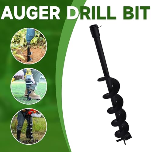 ALL-CARB Auger Drill Bit 4 x 31.5 Inch Garden Spiral Drill Bit - size: 4inch