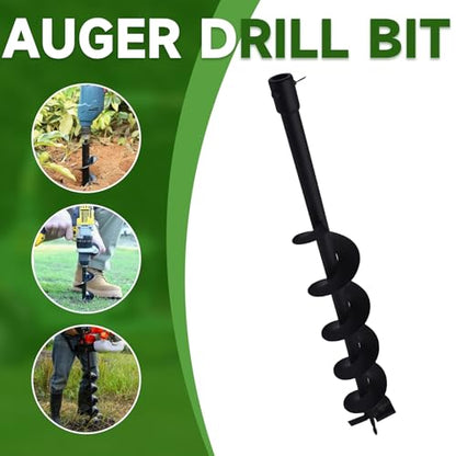 ALL-CARB Auger Drill Bit 4 x 31.5 Inch Garden Spiral Drill Bit - size: 4inch