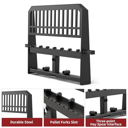 YITAMOTOR 45" Skid Steer Pallet Forks Frame Attachment, 4000 lbs Capacity