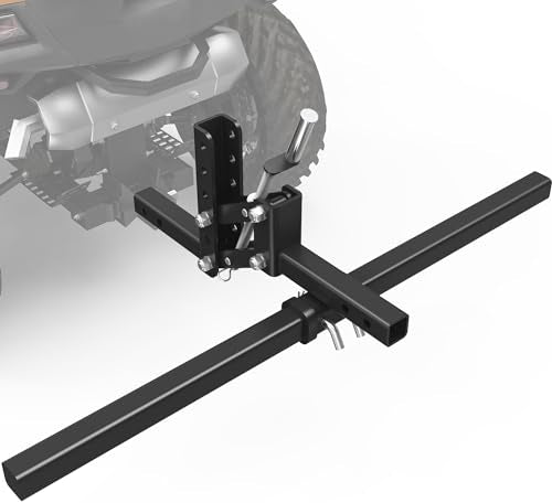 YINTATECH 50" ATV Manual Implement Lift, 1-Point Implement Lift System | Fits 2 Inch Receiver, UTV Implement Lift with Adjustable Height for Rake Scraper Blade Disc Plow Cultivators Implement