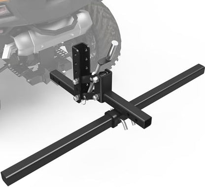 YINTATECH 50" ATV Manual Implement Lift, 1-Point Implement Lift System | Fits 2 Inch Receiver, UTV Implement Lift with Adjustable Height for Rake Scraper Blade Disc Plow Cultivators Implement