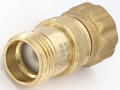 Lead-Free Brass 20-30 psi Water Pressure Reducer Regulator, 3/4 inch Hose Thread for Drip System, 140 psi Max Inlet Pressure
