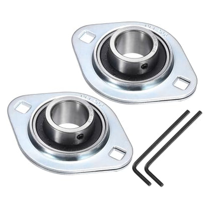 uxcell 2Pcs SBPFL206-18 Pillow Block Bearings 1-3/32" Bore Bearing Units Steel Flange Mounted Bearing Housing with Wrench - size: SBPFL206-18 (1-3/32 ID)