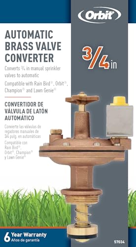 Orbit 3/4 in. Brass Automatic Converter Sprinkler Valve - 57034 - size: 0.75 Inch, style: Brass