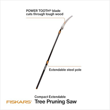 Fiskars 3-8 Ft Extendable Manual Pole Saw with 12" Hand Saw Blade - style: 3-8 ft Standard Saw