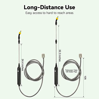 TOOVEM Electric Garden Sprayer, Portable Battery Powered Watering Wand