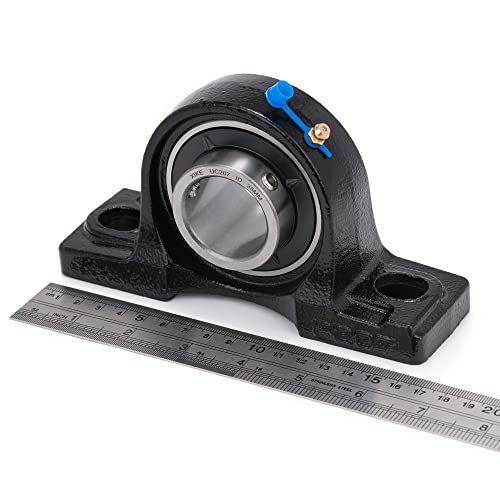 XIKE 2 Pcs UCP207 Bore 35mm Pillow Block Mounted Ball Bearings - size: UCP207 Bore 1-3/8"