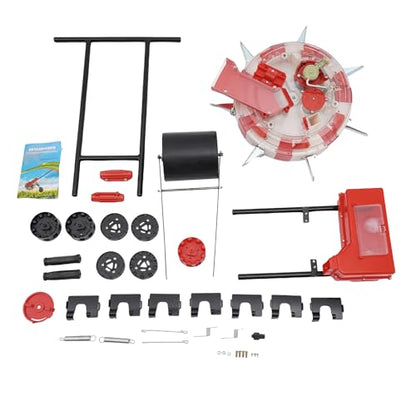7-Row Manual Garden Seeder, Corn Planter, Hand Push Precision Seeder Planter for Corn Soybean Peanut Seeds, Adjustable Depth & Spacing (9.06") - size: 7-Row