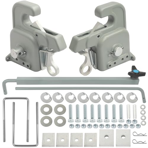 Quick Hitch System, Fit for Category 2 Tractors, Plough, Harrow, Cultivator, Seeder, lrrigation System, Fertilizer Spreader, Sprayer, Mowers, Bush Hogs, OE 102ST (Gray) - color: Gray