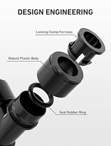 EVOULTES 16 Pack 1/4" Drip Irrigation Tee Fittings, Quick Connect - size: 16PCS Tee Connectors