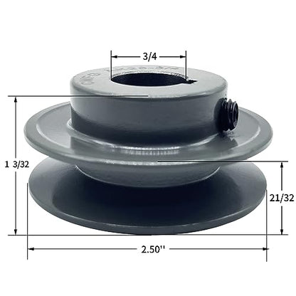AK25-3/4 v Belt Pulley,AK2534,2.5 inch OD,3/4 inch Bore, Cast Iron Material,AK Single Groove Mechanical v-Belt Pulleys for "A" or ''4L" "3L" Belts - size: 2.5 inch OD,3/4 inch Bore, style: 1 Groove