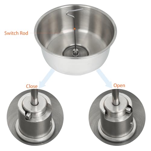 40W Electric Milk Cream Separator 60L/H High Efficiency Centrifugal Milk Skimmer 304 Stainless Steel Goat Cow Milk Separator with 5L Bowl 10500RPM for Home Dairy Farm (Round Base) - color: Round Base