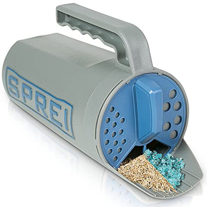 Spot Spreader 80 oz Handheld Shake Dispenser for Salt, Seed, Grass and Garden Multiple Sized Openings for a Variety of Uses