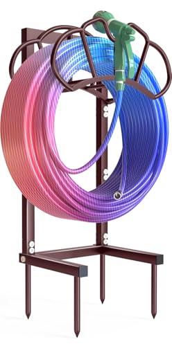 Qatsrin Garden Hose Holder Holds 160ft, Rustproof Water Hose Storage Bronze - color: Bronze, size: Crown