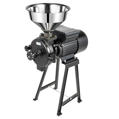 Electric Grain Mill Grinder, 1500W Stainless Steel Grain Grinder, High-Speed Pulverizer Powder Flour Mill Machine for Dry Grains Spices Seeds Coffee Corn Herbs, Commercial & Home Use - size: 1500W